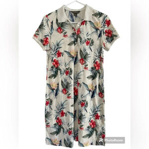 Tommy Bahama Happy Hibiscus Polo Dress Floral Hawaiian Print Size S/P